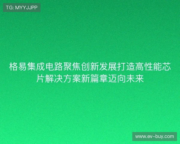 格易集成电路聚焦创新发展打造高性能芯片解决方案新篇章迈向未来
